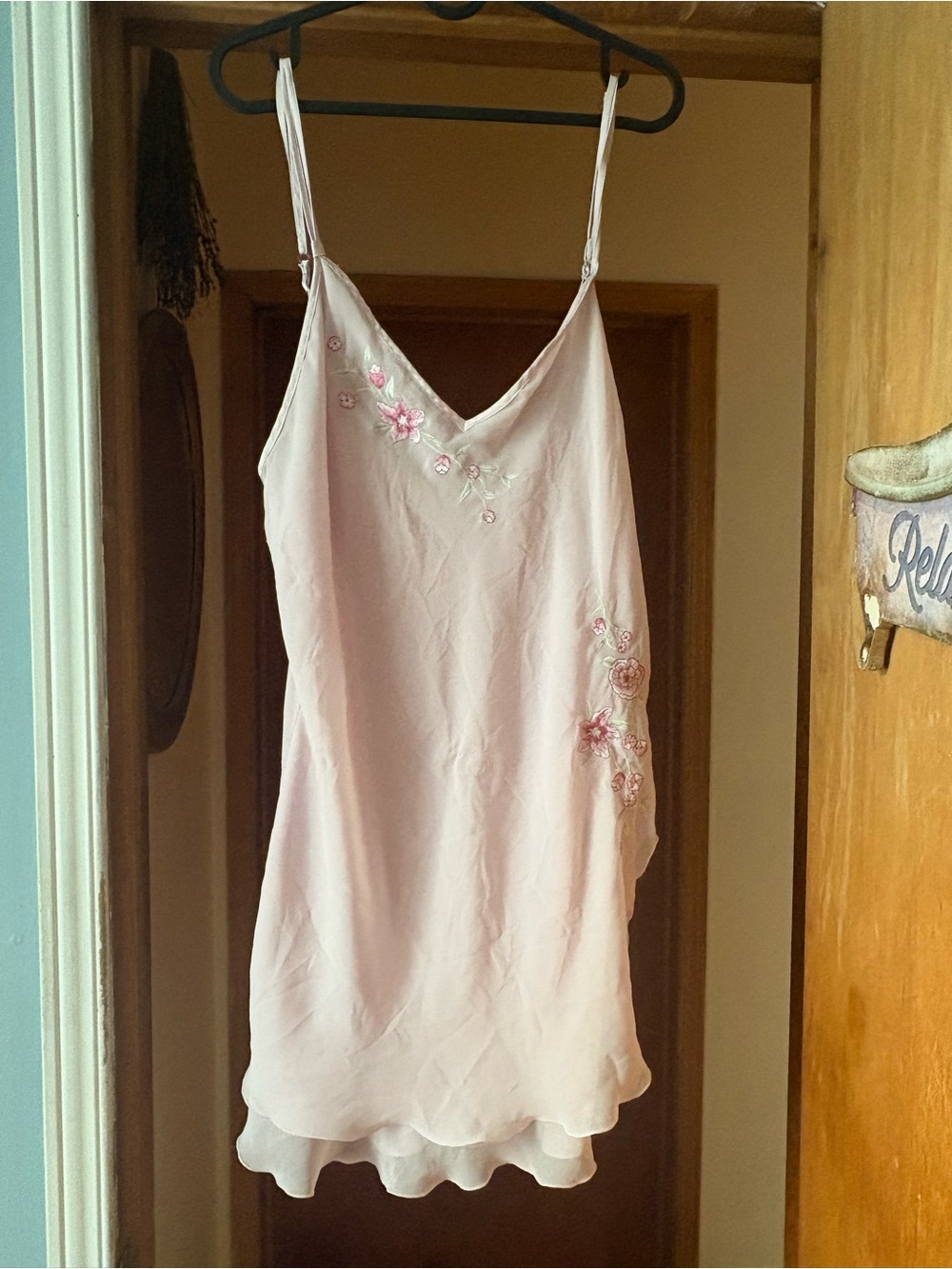 Jessica Pale Pink Embroidered Slip Chemise